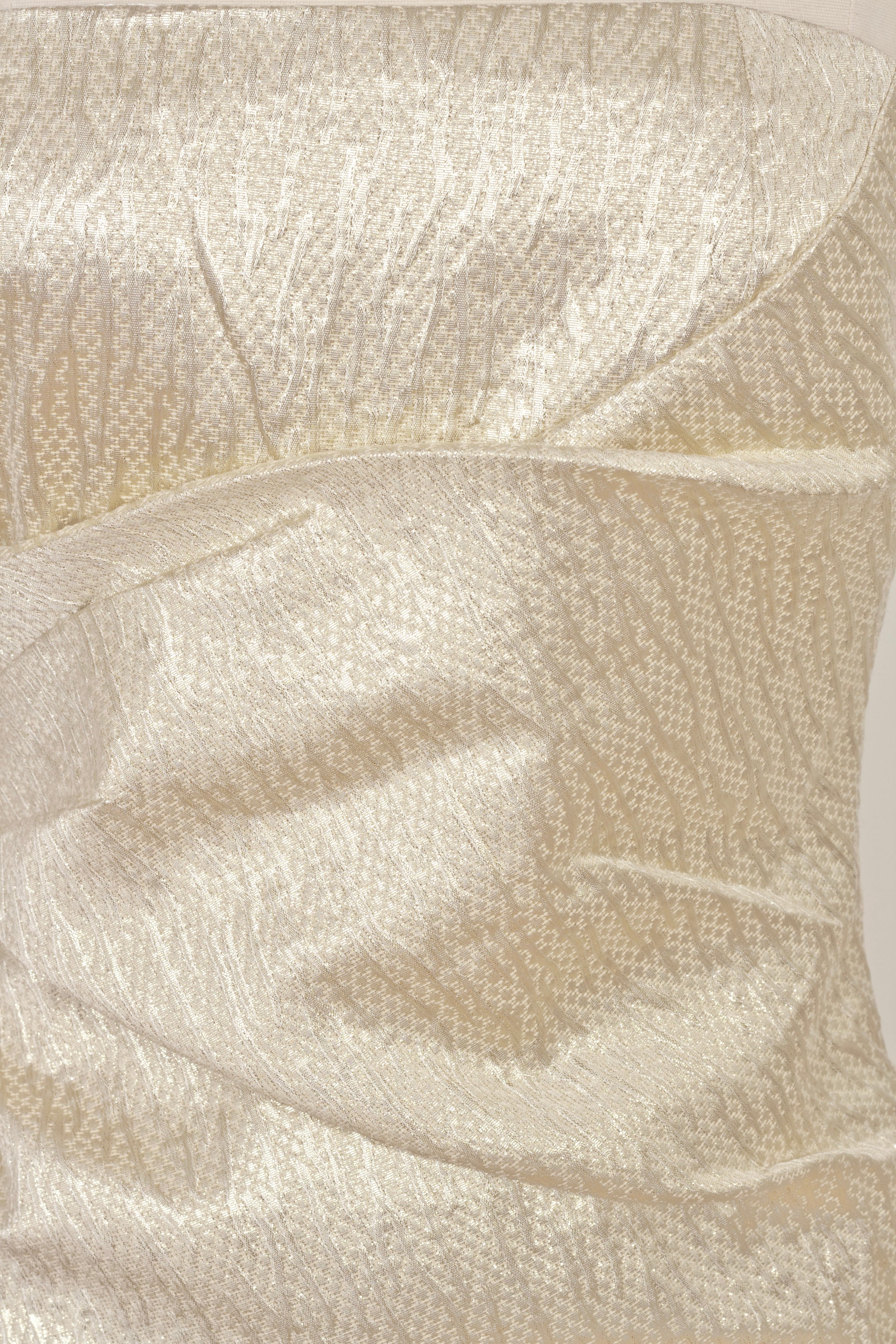 Gold Origami Strapless Dress