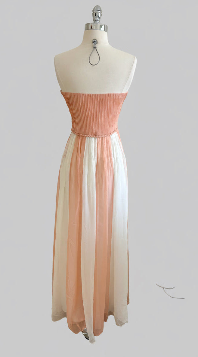 Peaches & Cream Bandeau Maxi Dress