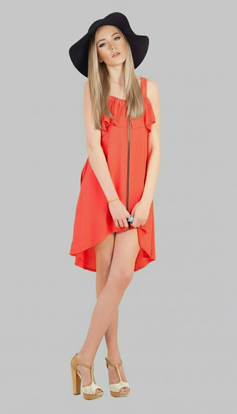 Coral Short Dress