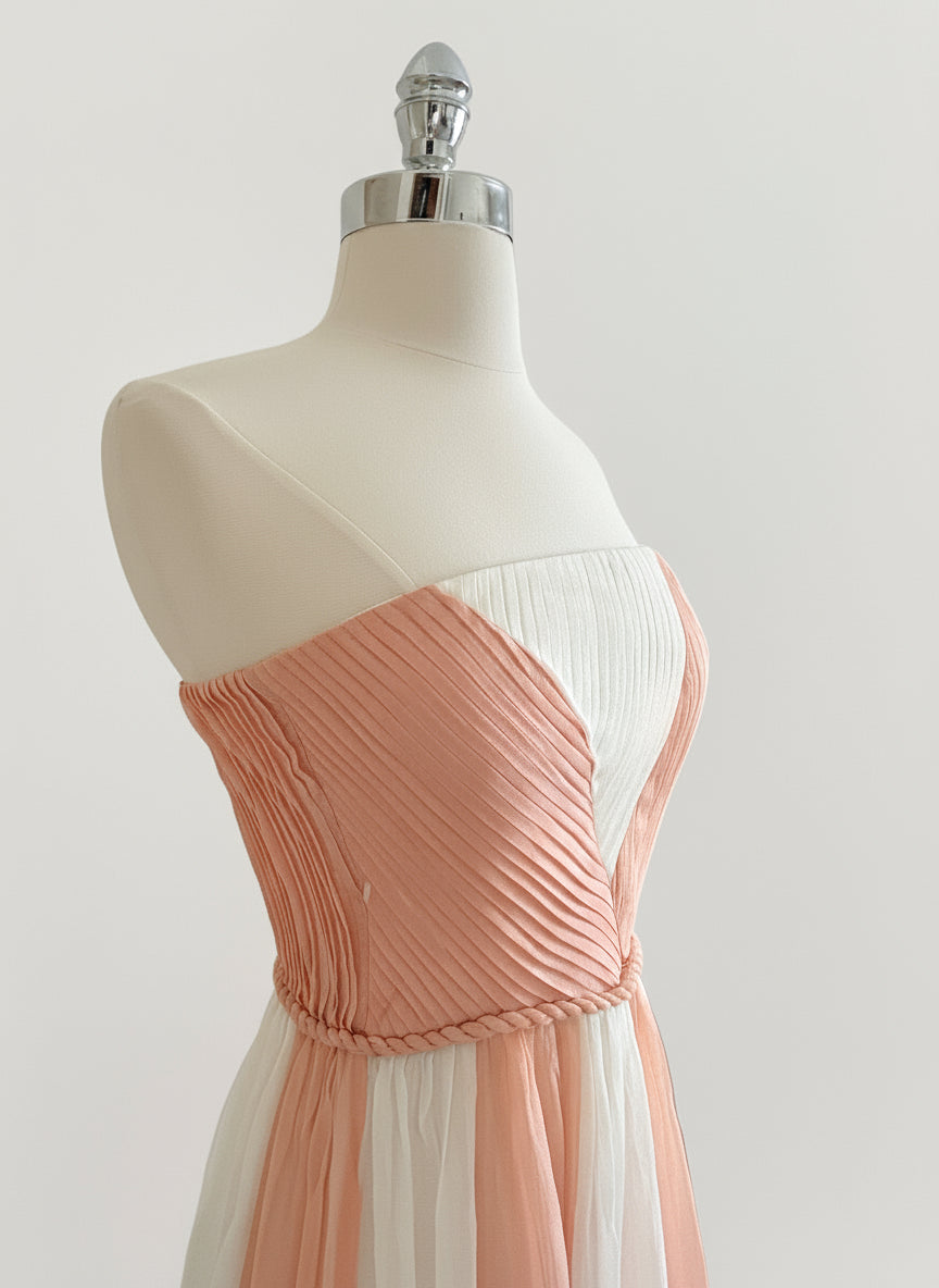 Peaches & Cream Bandeau Maxi Dress