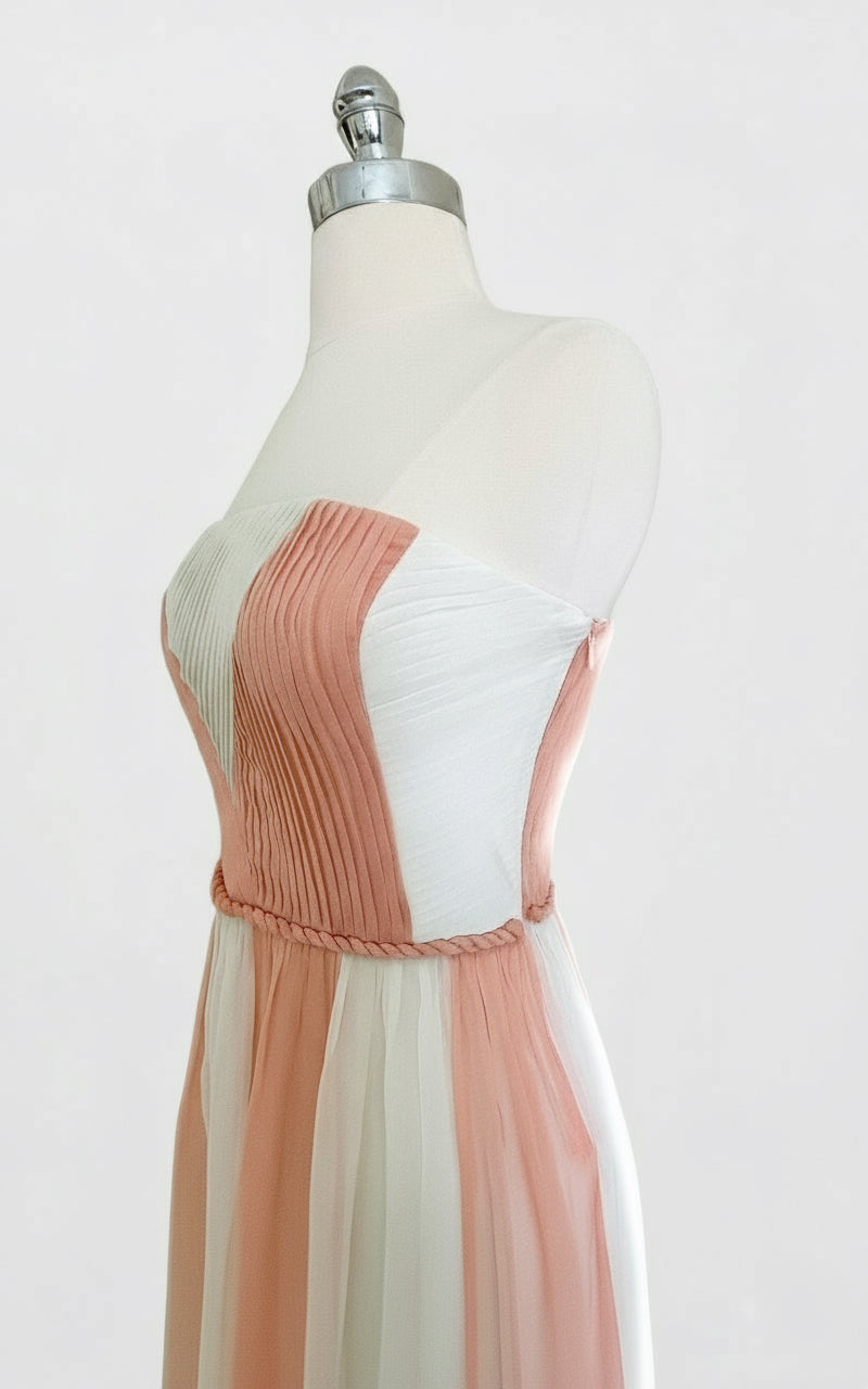Peaches & Cream Bandeau Maxi Dress