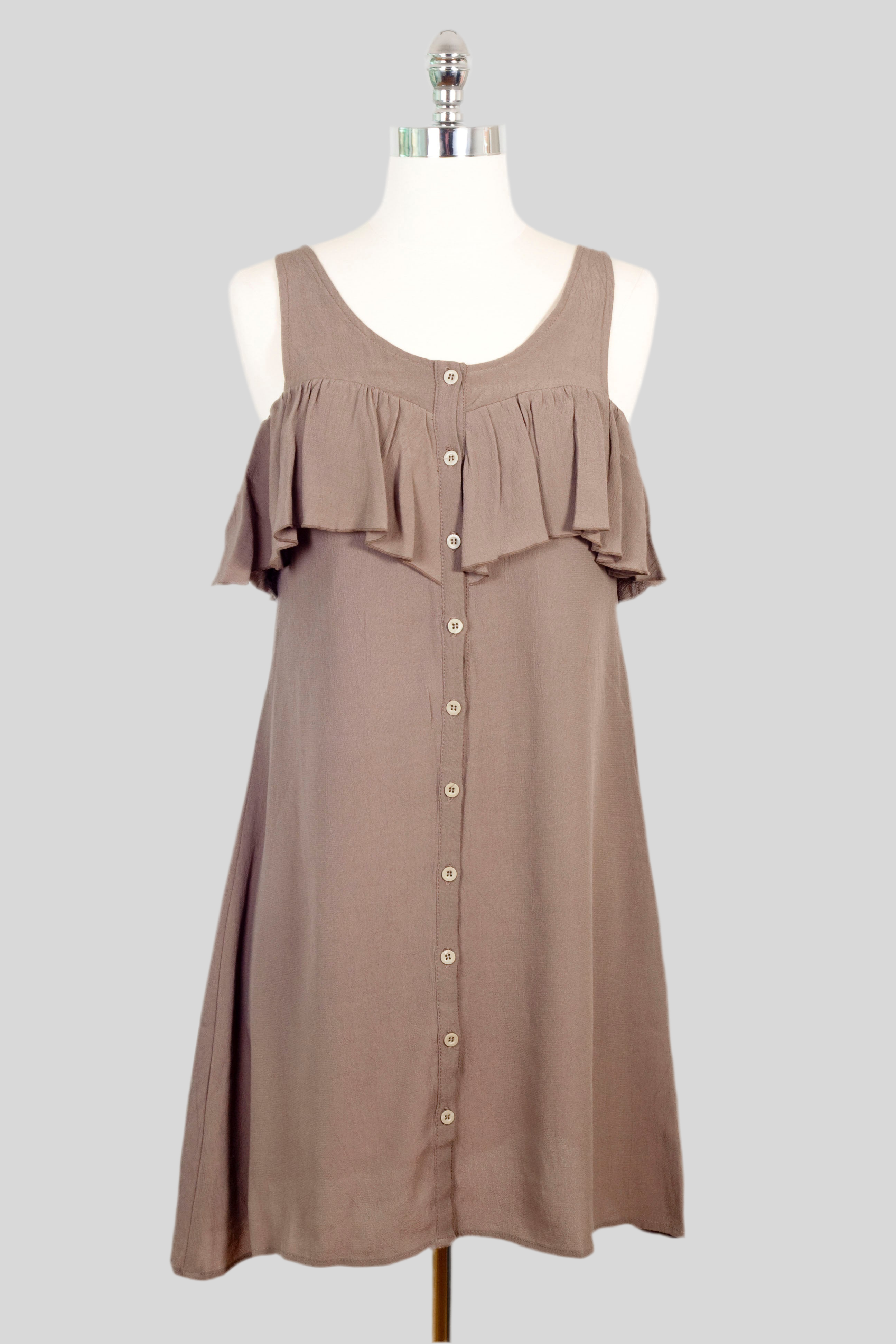 Olive Georgette Dress